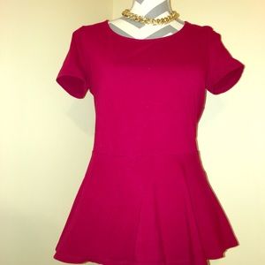 Forever XXI sweetheart cutout peplum top