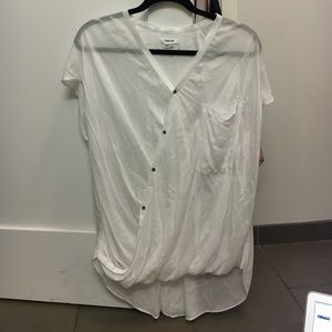 Helmut Lang asymmetrical four button shirt.