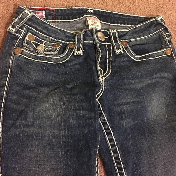 True Religion Joey Super T with white stitching