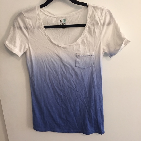 PACSUN blue ombre scoop tee
