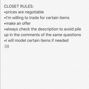 UPDATED CLOSET RULES!!