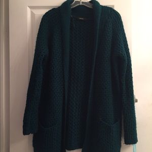 Dark Teal Oversized Cardigan