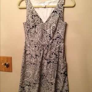 Never worn, AT Loft Blk/White Summer Dress XS