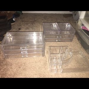 Acrylic makeup storage cases