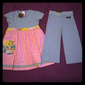 NWTS Girls Matilda Jane Dress & Straightees Set