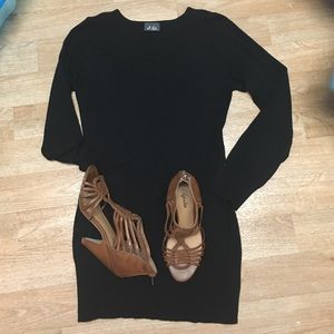 1DAYSALE! Black tunic sweater dress