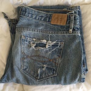 Abercrombie & Fitch destroyed boyfriend jeans
