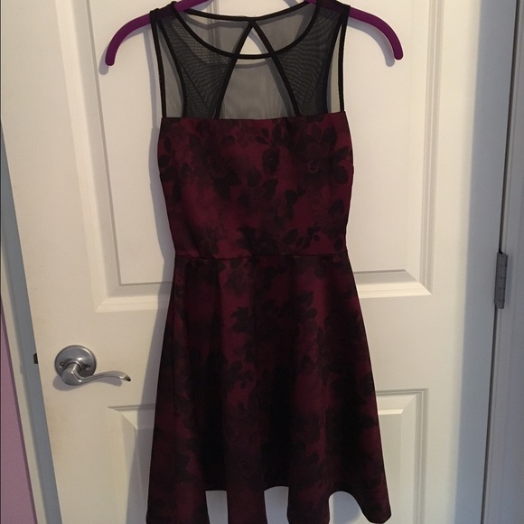 Formal Dress with Mesh Neckline