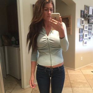 Sparkly baby blue hoodie