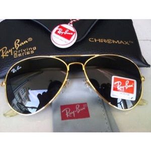 Gold Ray ban Polarized aviators