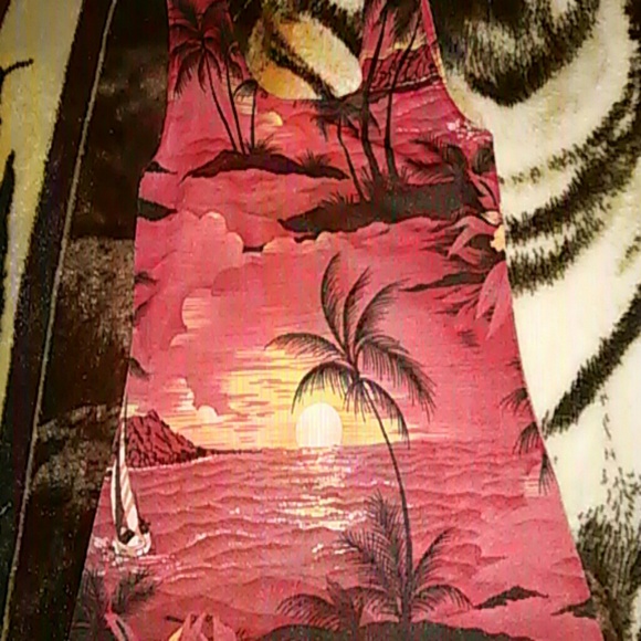 Hawaiian print dress