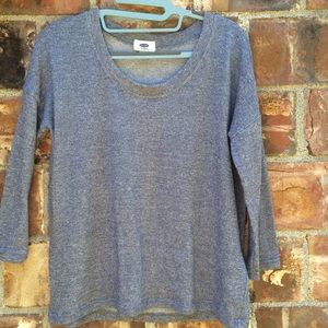 Mid sleeved stone blue sweater