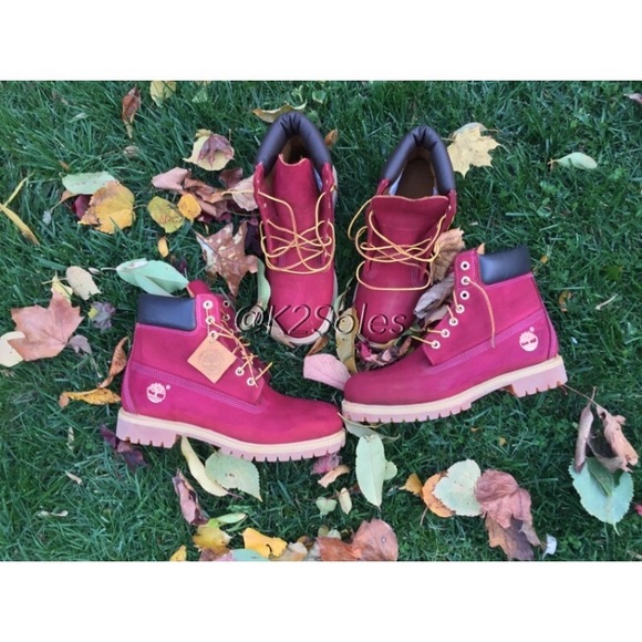 Custom Made Burgundy Timberlands