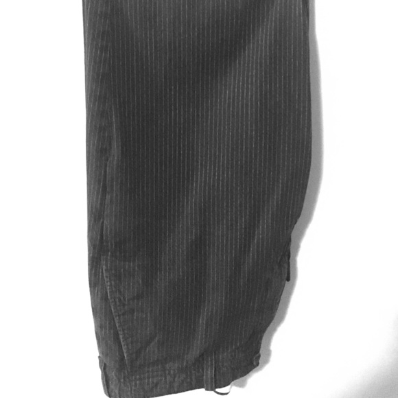 Blacked striped heavy wool dress pants