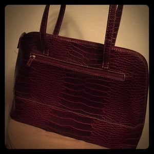 Burgundy laptop travel bag