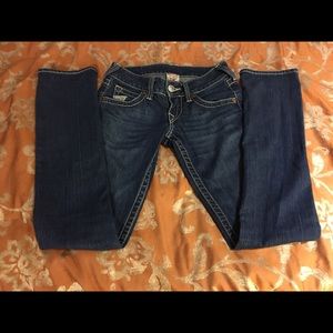 True Religion like new jeans. Inseam is 33".