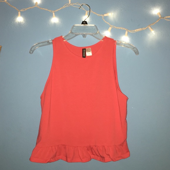 Coral peplum top - Picture 1 of 1