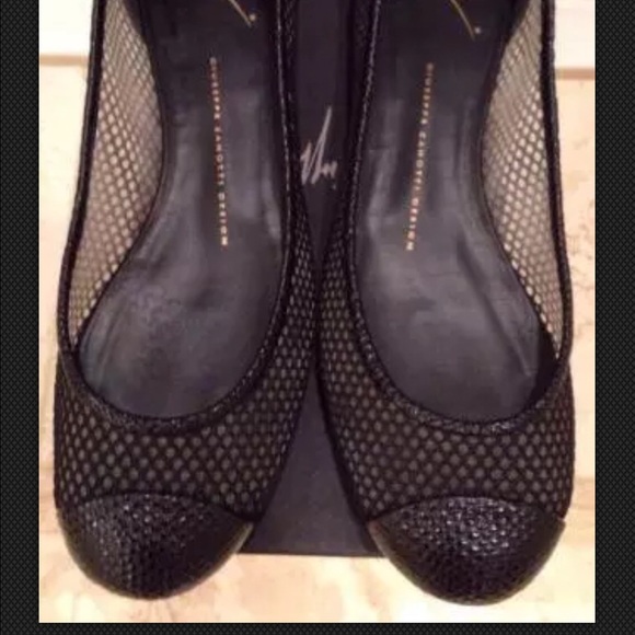 Giuseppe Zanotti Black Mesh Shoes Size 38.5 Worn once - Picture 3 of 6