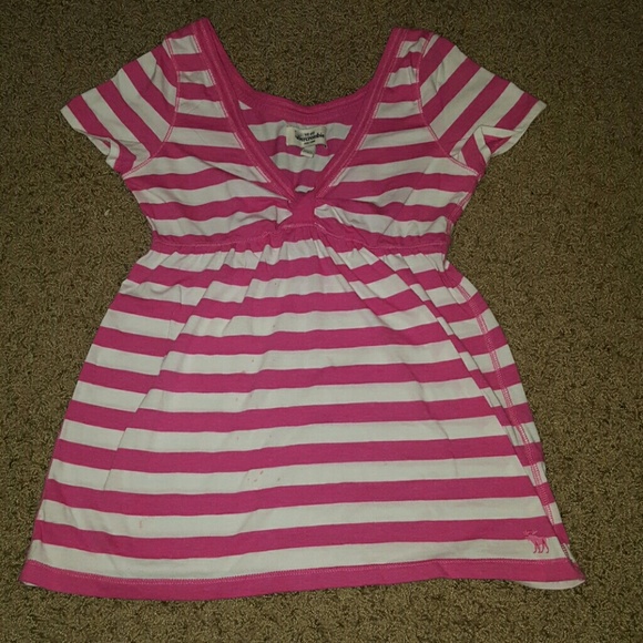 Pink and White Stripped Abercrombie & Fitch Blouse