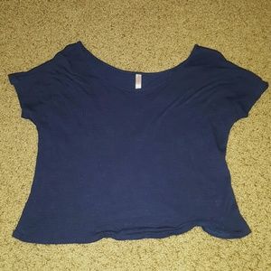 Navy Blue Cropped Xhilaration Top
