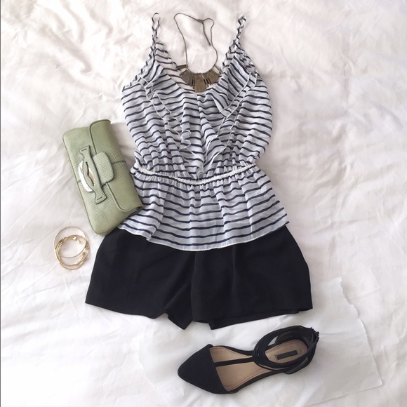 Sheer Striped Sleeveless Top