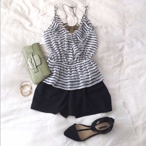 Sheer Striped Sleeveless Top