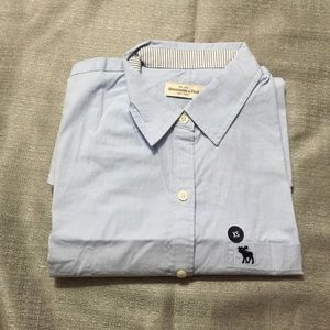 light blue button up