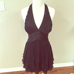 Gorgeous BCBGMAXAZRIA Black Halter Cocktail Dress