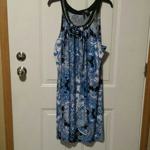 Lightweight sleeveless knee length dress