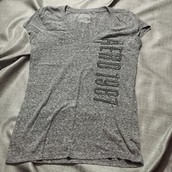 grey v-neck