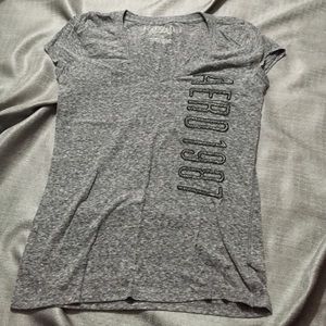 grey v-neck