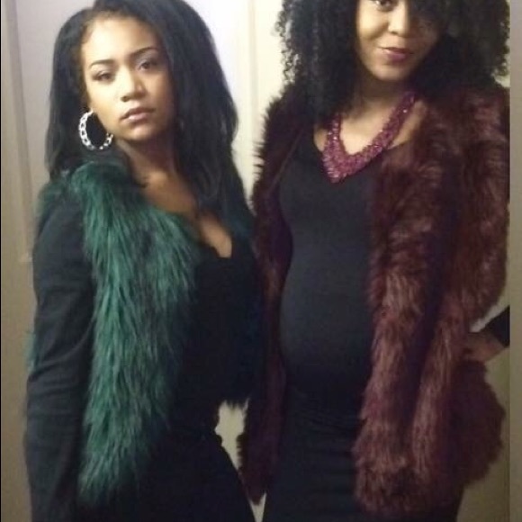 EMERALD GREEN FUR VEST