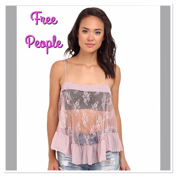 Sold- CLEARANCE! Free People Lace Cami medium - Picture 1 of 3