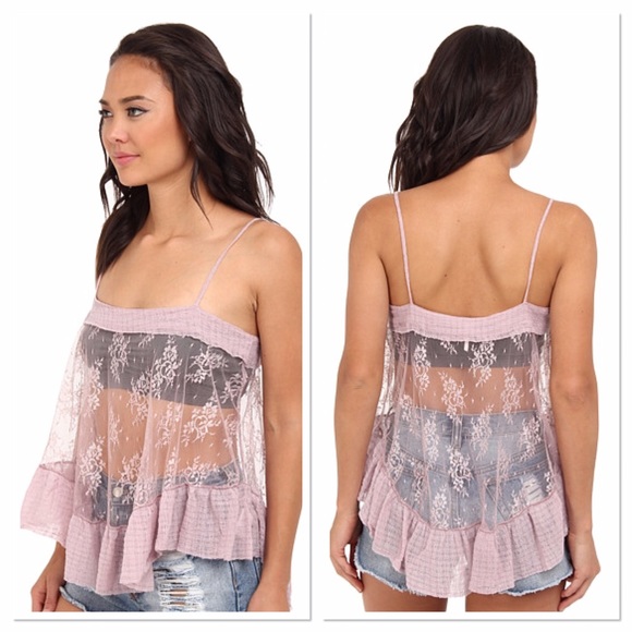 Sold- CLEARANCE! Free People Lace Cami medium - Picture 3 of 3
