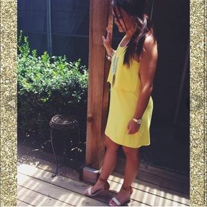 Yellow Scallop Dress