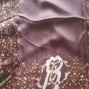 Roberto Cavalli rectangle silk scarf