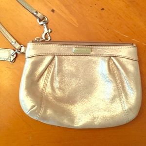 Coach Wristlet - gold shimmer