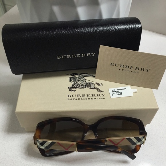 100% Authentic Burberry Sunglasses Tortoise Shell