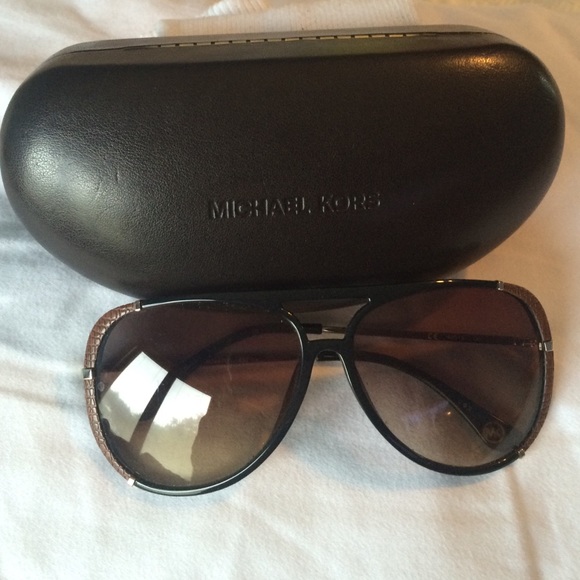 Michael Kors Brown Aviator Sunglasses