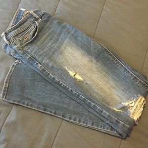 Distressed Hollister jeans