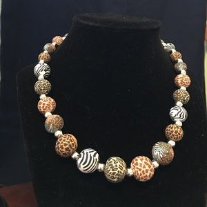 NWOT Safari beaded necklace
