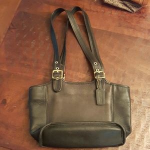 Final drop Coach all leather purse black