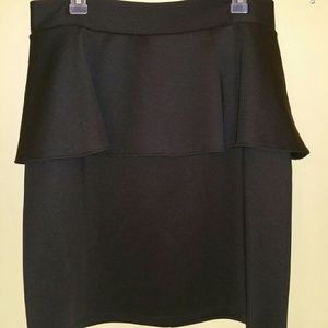 Black Peplum Skirt