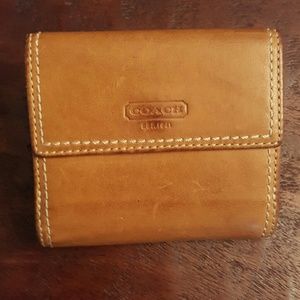 Coach all leather wallet