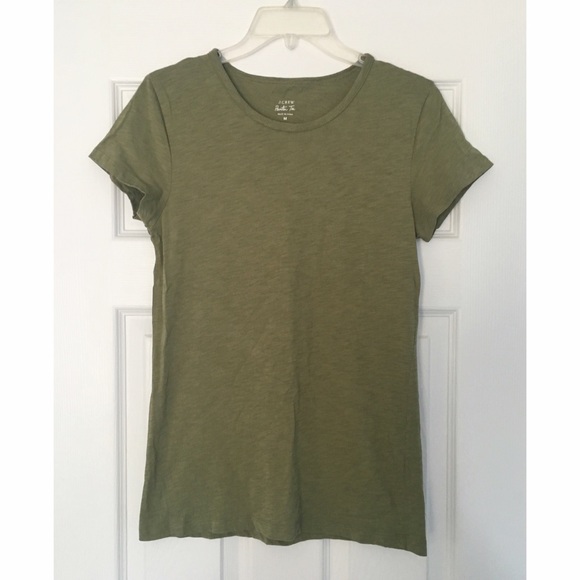 J. Crew Olive Painter Tee