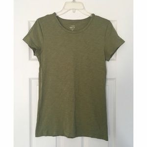 J. Crew Olive Painter Tee