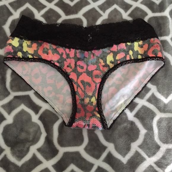 VS PINK sequin front cheetah print panties