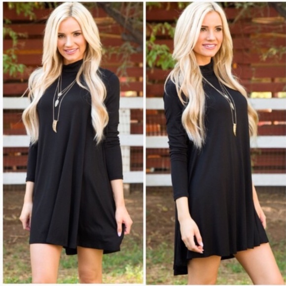 Black Shift Dress - Picture 2 of 3