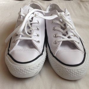 White leather converse