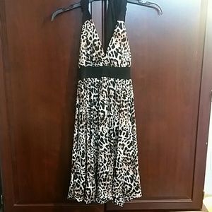 Leapord Print Halter Dress
